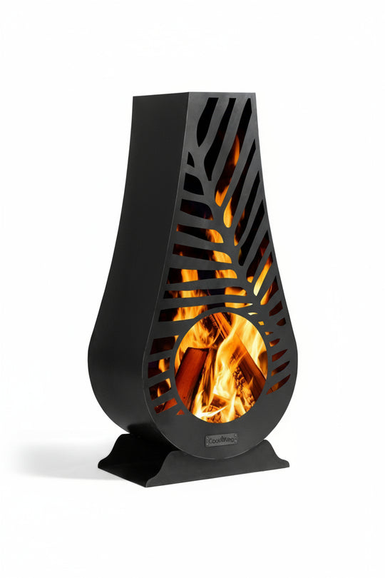 Gartenkamin aus Naturstahl – 108 cm , Handgefertigt , Gartenkamin NRW