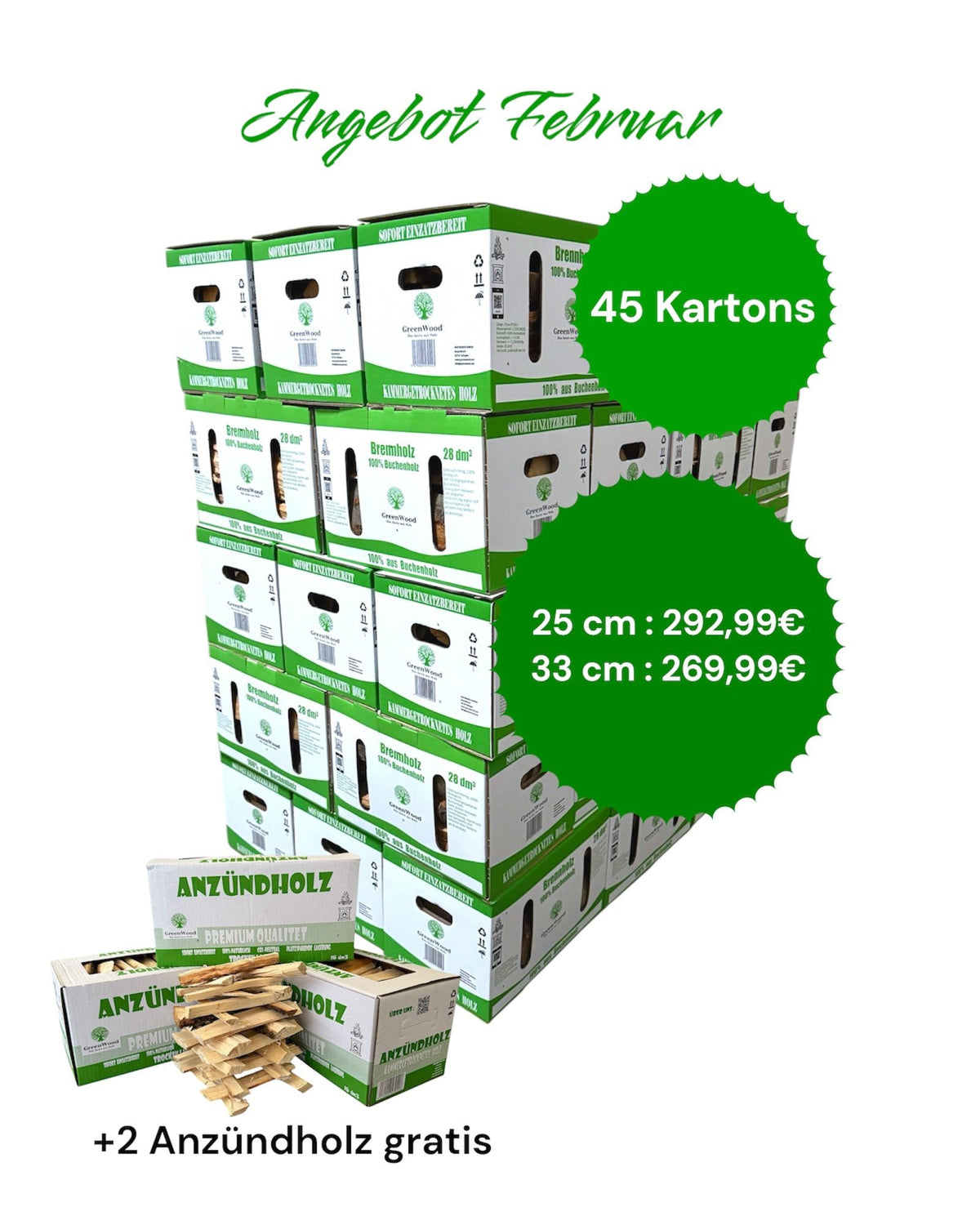 Brennholz - Anzündholz Kartons