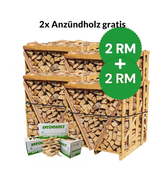 Brennholz 4 RM ( circa 6 srm )- NRW - 25 cm oder 33 cm