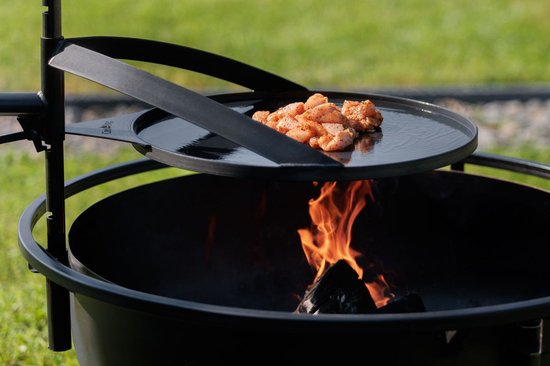 Multifunktionale Feuerschale „BANDITO“ – mit drehbarem Grillrost