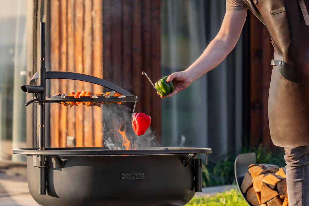 Multifunktionale Feuerschale „BANDITO“ – mit drehbarem Grillrost