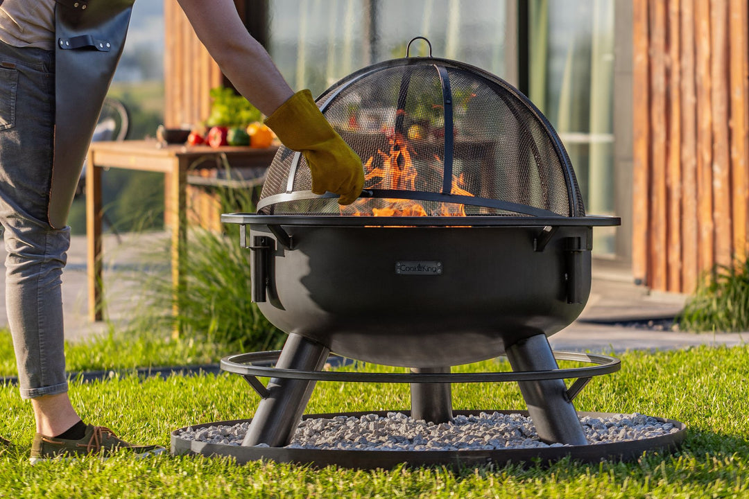 Multifunktionale Feuerschale „BANDITO“ – mit drehbarem Grillrost