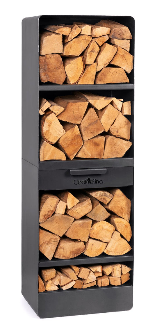 Kaminholzregal  „TOSCANA“ – Handgefertigt aus Naturstahl (120 × 40 × 30 cm)