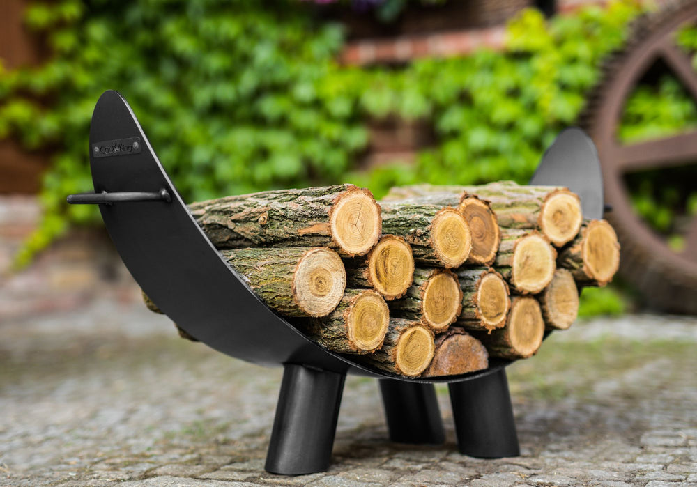 Kaminholzregal "MILA" - Handgefertigt aus Naturstahl