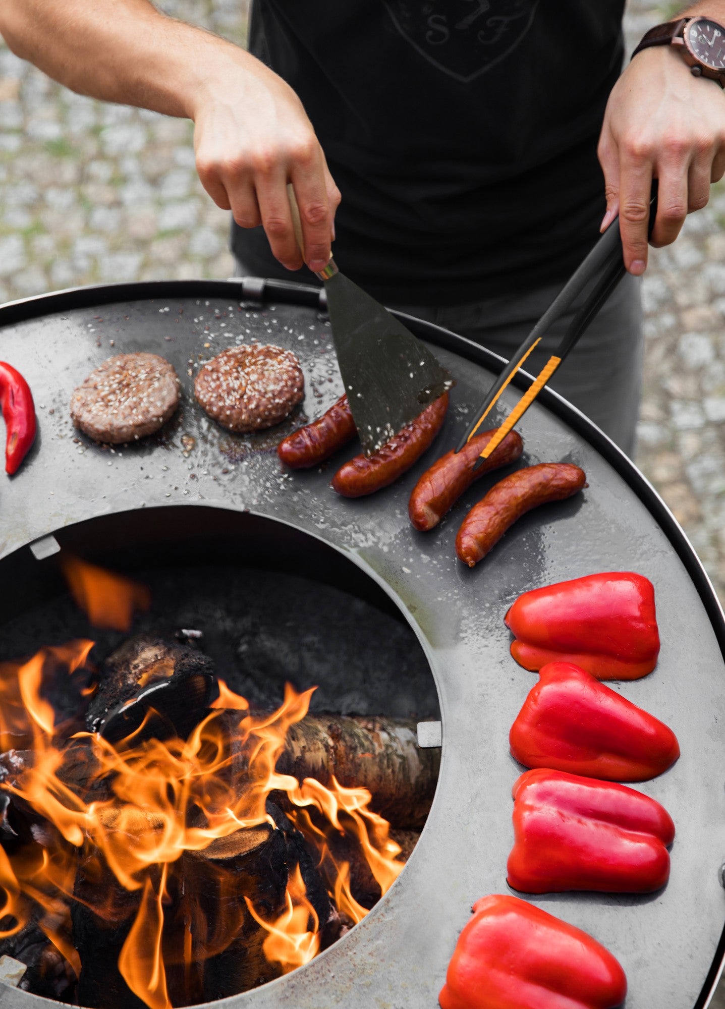 CookKing Premium Grill "SANTOS" – Handgefertigt aus Naturstahl